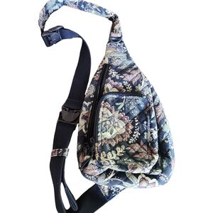 Vera Bradley Paisley Backpack - Black and Tan